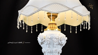 آباژور مدرن رومیزی با استفاده از سرامیک گل رز چینی