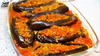 بادمجان شکم پر به سبک ریزپز