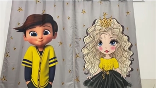 ست فرش پرده دختر و پسر