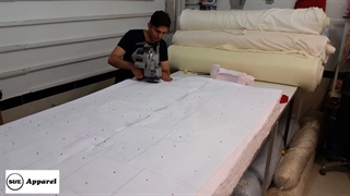 مرحله برش تولید لباس نوزادی و کودک کد 2010