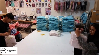 مرحله جین بندی لباس و ارسال کالا برای مشتری