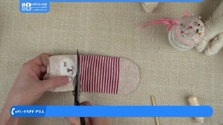 آموزش عروسک سازی - دوخت انواع عروسک جورابی - مدل دختر