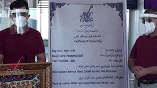 تصاویری ماندگار از بچهای عصای سفید در کنار تابلوفرش پارالمپیک