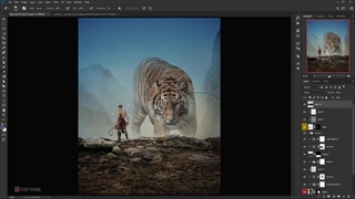 آموزش ترکیب عکس ( فتومونتاژ ) | آموزش ساخت پوستر حرفه ای در فتوشاپ - ویدیو 33