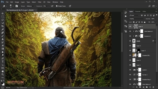 آموزش ترکیب عکس ( فتومونتاژ ) | آموزش ساخت پوستر حرفه ای در فتوشاپ - ویدیو 36