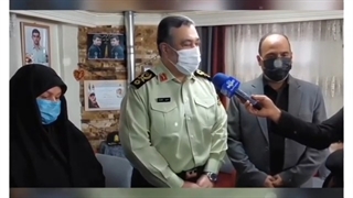 گفتگوی رسانه ای فرمانده ناجا در منزل شهید دولت آبادی پاکسازی پوست