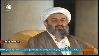 حضور استاد احمدی در برنامه زنده شبکه استانی فارس و توضیحاتی زیبا از فعالیتهای بنیاد بین المللی غدیر در راستای ترویج فرهنگ غدیر