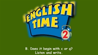 English Time 2 Run 3 Unit 3 Phonics Time B