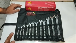 مجموعه 12تایی آچار ARDU ( یک سر تخت و یک سر رینگی ) از سایز 6اینچ تا 22اینچ