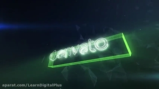 پروژه نمایش لوگوی گلیچ نئونی