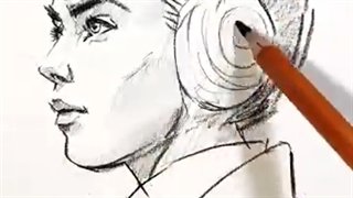 ✅ آموزش طراحی نیمرخ یک دختر با هدفون