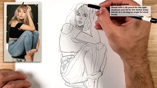 ✅ آموزش طراحی حرفه ای یک دختر جوان زیبا