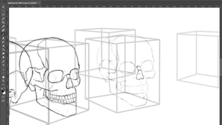 ✅ آموزش طراحی صحیح جمجمه ها با مکعبهای پرسپکتیوی