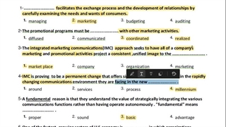 زبان تخصصی مدیریت کسب وکار- درس پنج سوالات چهار جوابی صفحات 30-25 بخش اول