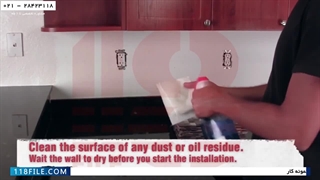 آموزش نصب کاغذ دیواری طریقه نصب کاغذ دیواری-آموزش نصب استیکر-استیکر کاشی