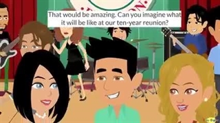 ten years from now future perfect tense