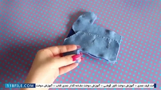 آموزش نمد دوزی -  عروسک نمدی حیوانات  -( جاکلیدی طرح پیراهن پسرانه )