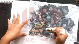 آموزش نقاشی ویترای-طرز آموزش هنر ویترای-(کشیدن نقاشی پروانه روی طلق)