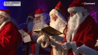 تصاویری شاد از بابانوئل‌ها در استقبال از کریسمس در آلمان