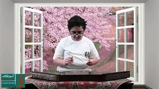 سنتور نوازی هنرجو در آموزشگاه موسیقی گام