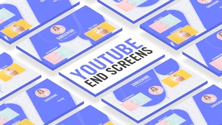 پروژه آماده پریمیر صفحه پایانی یوتیوب Clean Youtube End Screens