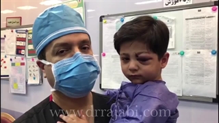 جراحی خارج کردن نوک‌مداد رنگی سبز از کاسه چشم