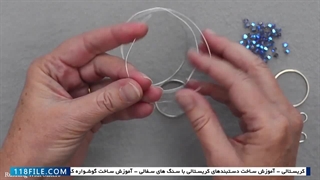 آموزش آنلاین زیورآلات مهره ای-آموزش زیورآلات مهره-(گشواره شیک پر نگین)