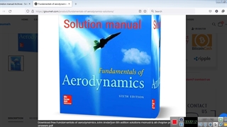 Fundamentals of aerodynamics John Anderson 6th edition solutions manual pdf
