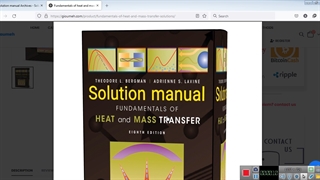 Fundamentals of heat and mass transfer Bergman , Incropera & Dewitt 8th edition solutions manual pdf