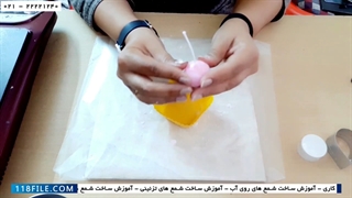 شمع سازی بدون قالب-شمع سازی در خانه-آموزش شمع سازی-آموزش ساخت شمع طرح گل رز