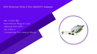 کارت شبکه HPE Ethernet 10Gb 2-port 560SFP+ Adapter با پارت نامبر 665249-B21