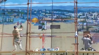 فیلم/ دیوارنگاره «قدس» در مرز لبنان و فلسطین اشغالی