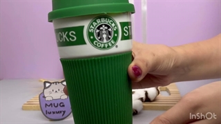 ماگ سرامیکی استارباکس اکولایف درب سیلیکونی