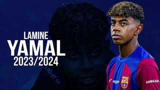 بهترین لحظات لامینه یامال بازیکن 16 ساله بارسلونا در تور پیش فصل 2023/24