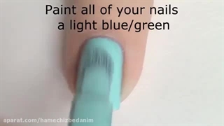 آموزش شیوه لاک زدن و طراحی بسیار ساده ناخن