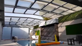 سقف متحرک استخر - شرکت سازه چادری کاوشکام