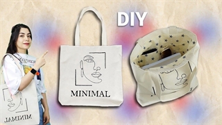 How do you make a tote bag / آموزش نقاشی روی پارچه و دوخت کیف
