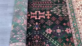 فرش ابریشم ماشینی طرح سلطان آباد سبز در سایز سفارشی برای کاخ ترامپ!