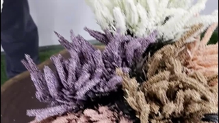 بوته مصنوعی لوندر ۳۳ سانتی‌متری | سفید با کیفیت لمسی 