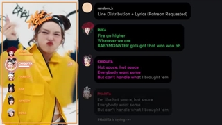 BABYMONSTER-HOT SAUCE (LINE DISTRIBUTION + LYRICS COLOR CODED)